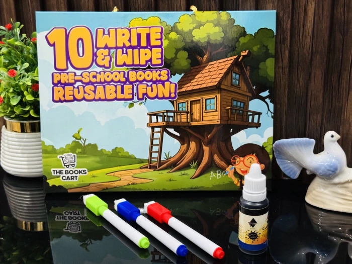 Write and Wipe 10 Books Set 03 Markers Included & Refill